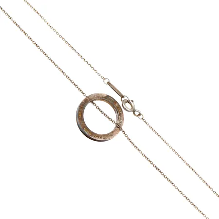 Kaulakoru, Tiffany & Co, Round Circle, ketjun pituus 39/40cm, riipuksen Ø 18mm, rasia ja laatikko, 925, Paino: 3,9 g