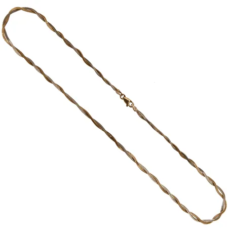 Kaulaketju, pituus 42cm, 585 kelta- ja valkokulta, Paino: 6,3 g