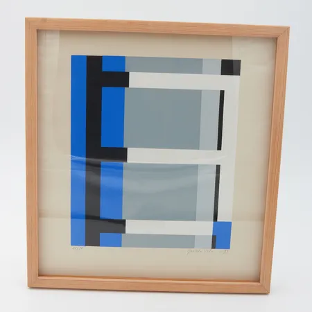 Serigrafia, Jaakko Valo 1998, "Pello", mitat 34x38cm.