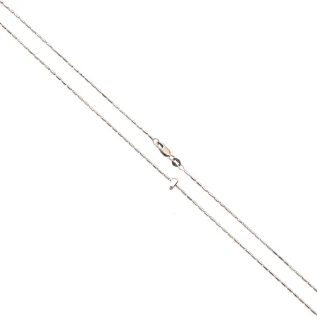 Kaulaketju, pituus 45,5cm, 585 valkokulta,  Paino: 3 g