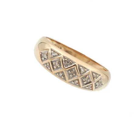 Timanttisormus 13xn.0.005ct, koko 16½, 585br,  Paino: 2 g