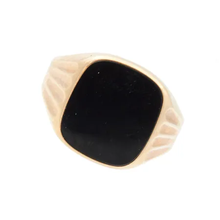 Viallinen kivikantasormus, koko 20, 585br,  Paino: 3,6 g