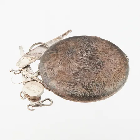 Erä hopeaa, osa viallisia, 800-925br, Paino: 115,1 g