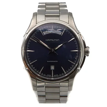 Teräsrannekello Hamilton Jazzmaster Thinline, Swiss Made, automaatti, ref: H32.505.141, rungon Ø41.5mm, teräsrannekkeen pituus 190mm, rannekkeen jatkopalat, laatikko