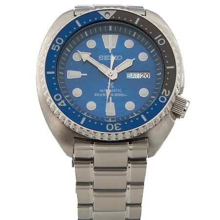 Teräsrannekello Seiko Prospex X Save the Ocean Diver´s 200m, automaatti, ref: SRPD21K1 /4R36-07D0 , rungon Ø45mm, teräsrannekkeen pituus 220mm, jatkopalat, laatikko
