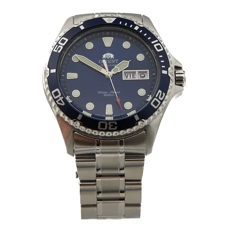 Teräsrannekello Orient RAY II 200m, automaatti, ref: FAA02005D9-1, rungon Ø41.5mm, teräsrannekkeen pituus 190mm, rannekkeen jatkopalat, laatikko