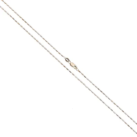 Kaulaketju, pituus 45cm, 585 valkokulta,  Paino: 2,9 g