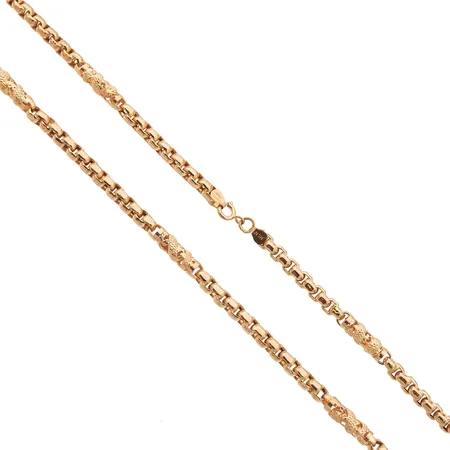Kaulaketju, pituus 59cm, leveys 5mm, 585,  Paino: 19,5 g