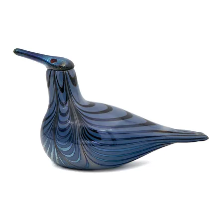 Lasilintu Oiva Toikka, Vuono, Vuosilintu 2019, signeeraus O. Toikka Iittala 2019, kaiverrus Fimea, mitat 150x240mm,