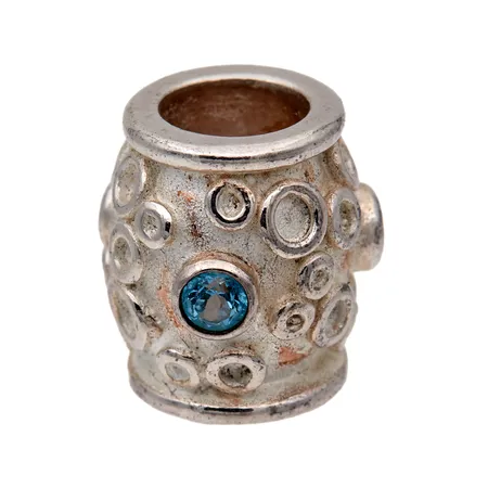 Kiviriipus, Kalevala, Tynnyrihela, korkeus 14mm, Ø 13mm, 925br, Paino: 6,7 g