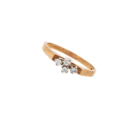 Timanttisormus 3xn.0.05ct, koko18, 750,  Paino: 2,9 g