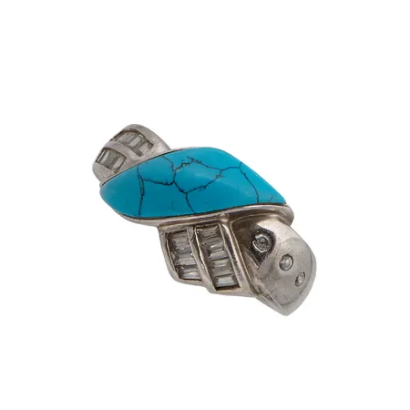 Kivisormus, koko 18¾, 925br, Paino: 6 g