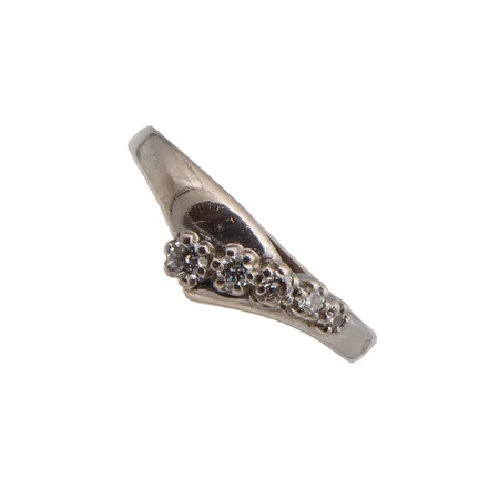Viallinen timanttisormus 5xn.0.01-0.07ct, 750 valkokulta, Paino: 3,5 g
