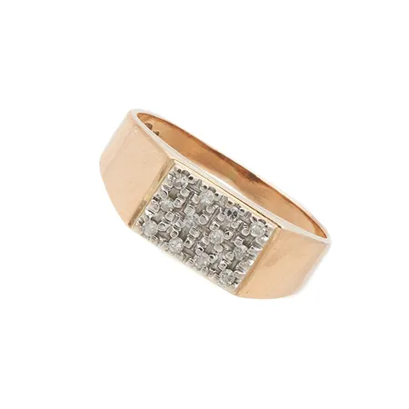 Timanttisormus 12xn.0.005ct, koko 18¾, 585,  Paino: 4 g