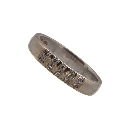 Timanttisormus 10xn.0.005ct, koko 17, 585 valkokulta, Paino: 4,1 g