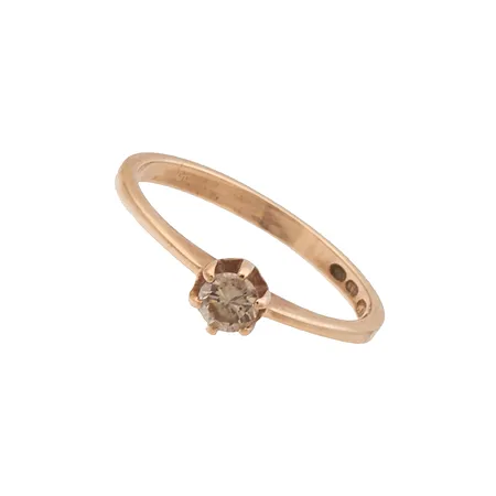 Timanttisormus 1xn.0.18ct, koko 18¾, 750,  Paino: 1,7 g