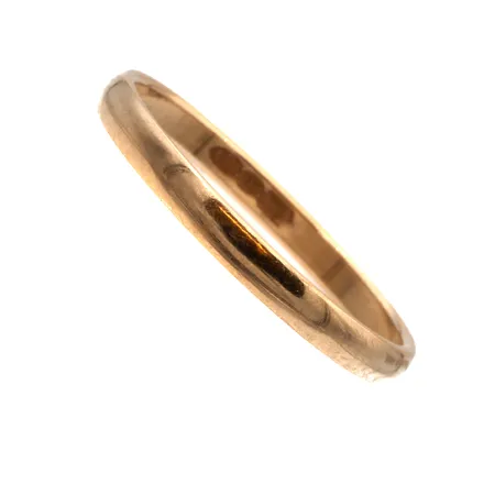 Sileä sormus, koko 16½, leveys 2mm, Kultakeskus, 585,  Paino: 1,3 g