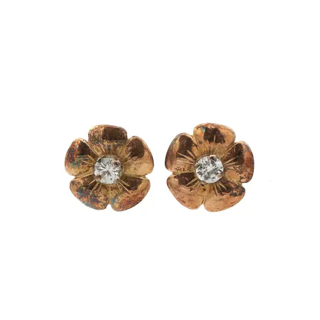 Timanttikorvakorut  2xn.0.18ct, 585,  Paino: 2,4 g