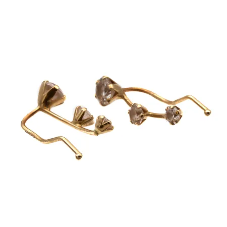 Vialliset kivikorvakorut, korkeus 17mm, 585br,  Paino: 0,9 g