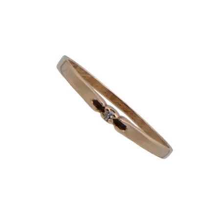 Timanttisormus 1xn.0.005ct, kaiverrettu, koko 17½, 585, Paino: 0,9 g