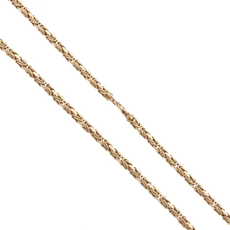 Kuningaskaulaketju, pituus 50cm, leveys 5mm, 585, Paino: 20,2 g