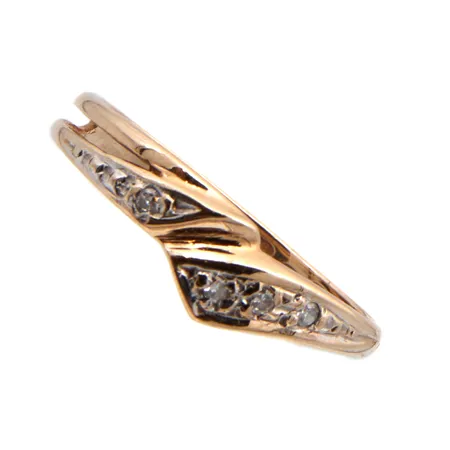Timanttisormus 4xn.0.005ct, koko 16¾, 585,  Paino: 1,9 g
