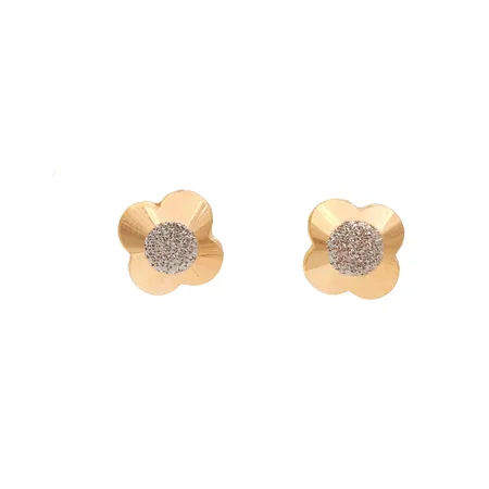 Korvakorut, Ø 8mm, 875 kelta- ja valkokultaa, Paino: 1,2 g