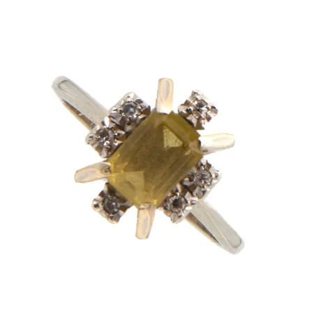 Kivisormus timanteilla 6xn.0.01ct, koko 16, 750br valkokulta,  Paino: 3,8 g