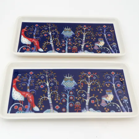 Kaksi Lautasta, Iittala, Taika, Suorakaide, sininen