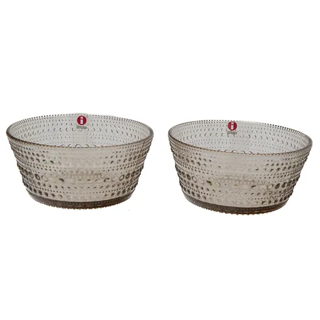 Kaksi Kulhoa, Kastehelmi, Iittala, Ø110mm, pellava