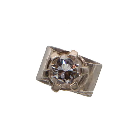 Pariton timanttikorvakoru 1xn.0.15ct, kierremekanismilla, 750 valkokulta, Paino: 0,8 g
