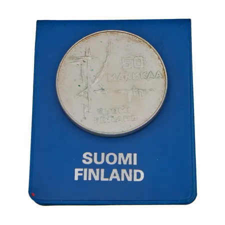 Juhlaraha, Jääkiekon MM-1982, nimellisarvo 50mk, 500,  Paino: 23 g