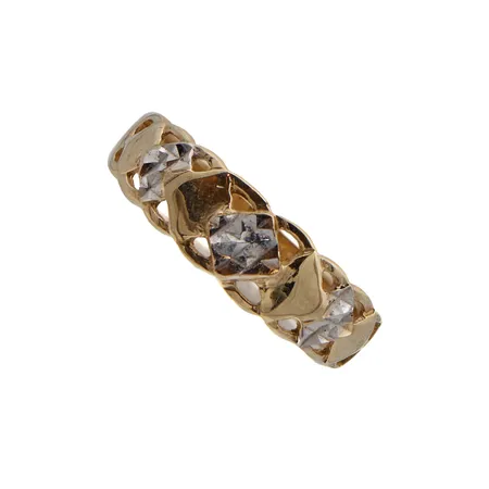 Kuvioitu sormus, koko 15½, 585, Paino: 1,7 g