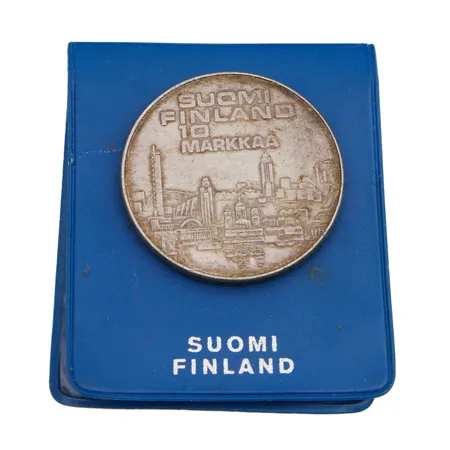 Juhlaraha, Suomi 1971 EMX Helsinki, nimellisarvo 10mk, 500, Paino: 24,2 g