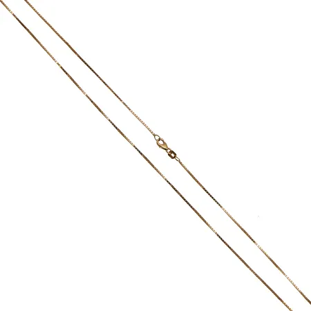 Viallinen venetsia-kaulaketju, pituus 45,5cm, leveys 1mm, 333,  Paino: 2,5 g