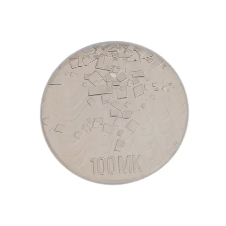 Juhlaraha, 100 Markkaa 1917-1992, Itsenäinen Suomi 75 vuotta, 925, Paino: 24,3 g