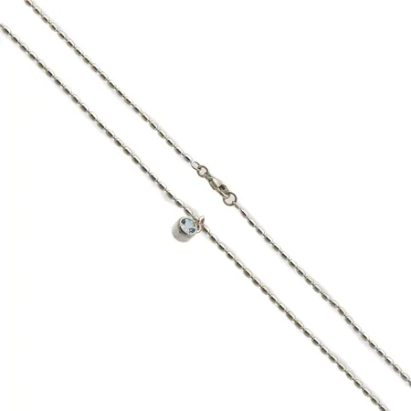 Kaulakoru Kalevala , Topaasi, Lähde, riipuksen korkeus 11mm, ketjun pituus pituus 42cm, 925br, Paino: 8,9 g