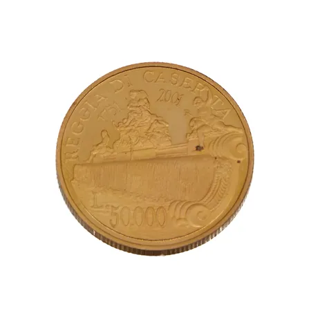 Kultaraha 50 000 lire Reggia di Caserta, 2001, 900,  Paino: 7,5 g