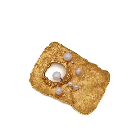 Helmirintaneula timanteilla 3xn.0.005ct, mitat 40x60mm, 585br,  Paino: 17,5 g