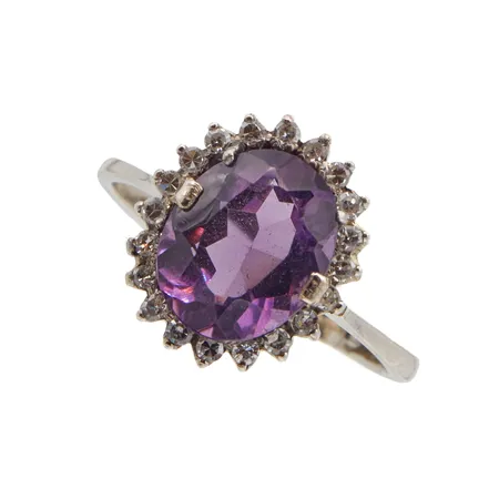 Kivisormus timanteilla 20xn.0.005ct, kaksi istutuksen kynttä katkennut, koko 19, 585br valkokulta, Paino: 4,4 g