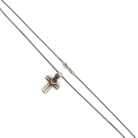 Panssarikaulaketju, pituus 44cm, kiviriipus, korkeus 35mm, 925br, Paino: 5,5 g