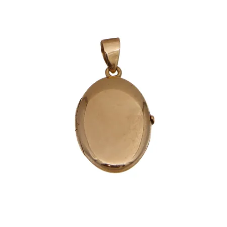 Medaljonki, käytön jälkiä ja lenkissä kulumia, korkeus 26mm, 585br, Paino: 2,9 g