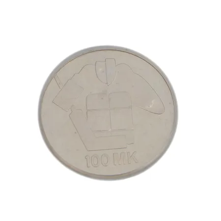 Juhlaraha, Jääkiekon MM-kilpailut 1991, nimellisarvo 100mk, 830, Paino: 24,1 g