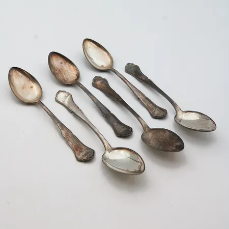 Kuusi jälkiruokalusikkaa, pituus 170mm, 830, Paino: 218,5 g
