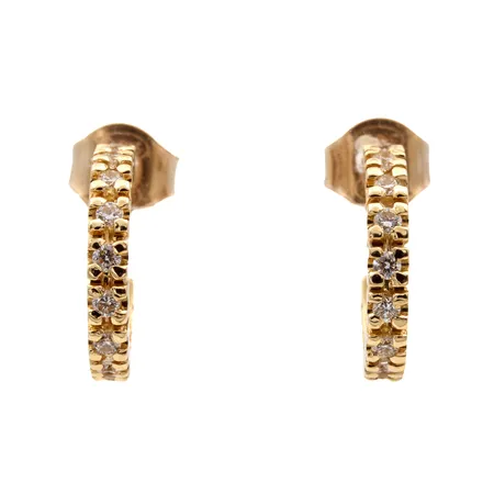 Timanttikorvakorut 24xn0.01ct, korkeus 12mm, tekijänleima OPS (Laatukoru Oy), 585, Paino: 2,1 g