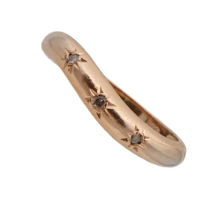 Timanttisormus 3x0.01ct, koko 18¼, 585, Paino: 3,9 g