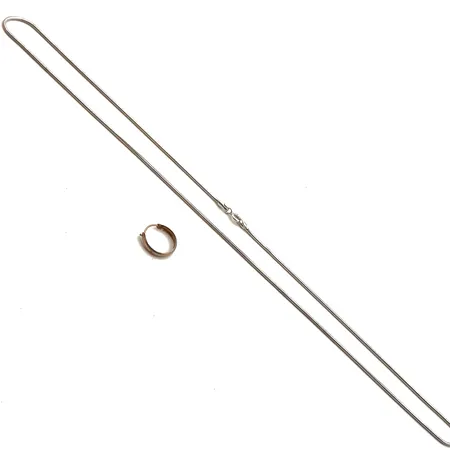 Snake-kaulaketju, pituus 53cm, 925, korvakoru, Ø 15mm, 830, Paino: 7,7 g