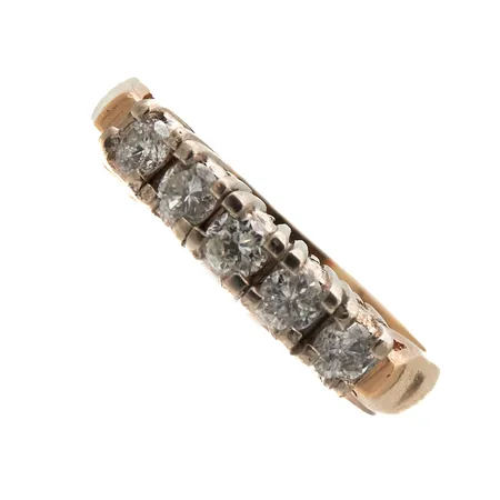 Timanttisormus 5xn.0.10ct, koko 18, 585, Paino: 4,2 g