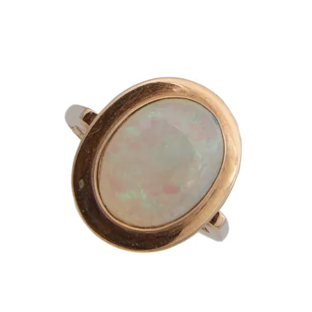 Opaali-sormus, koko 17¾, 585br, Paino: 4,6 g