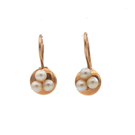 Helmikorvakorut, korkeus 18mm, 585br, Paino: 1,4 g